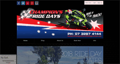 Desktop Screenshot of championsridedays.com.au